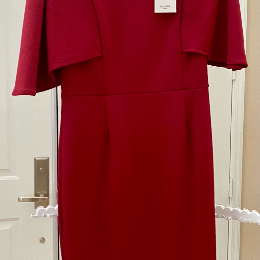 Elegant Red Cape Dress